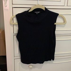Black top with tiny turtle neck